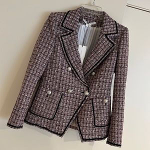 Veronica beard blazer pink black seams size 4